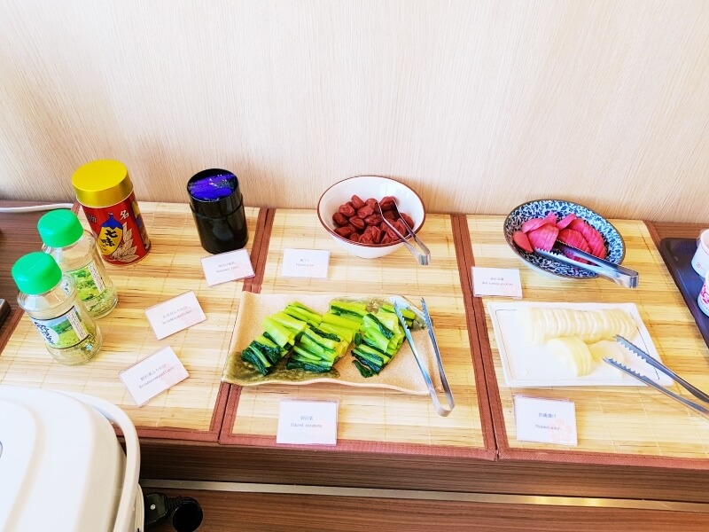 早餐醃漬物_Premier Hotel Cabin_松本住宿.jpg