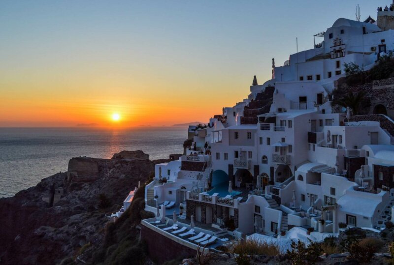 view of santorini at greece