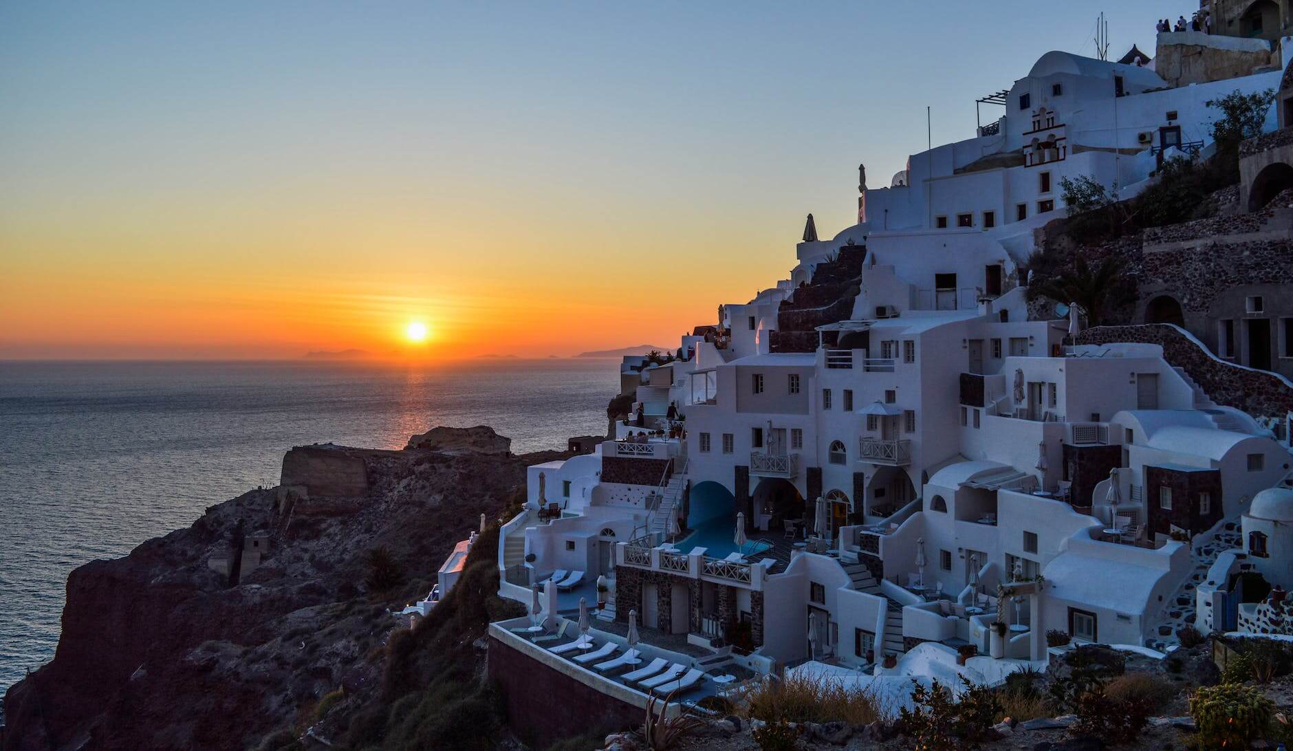 view of santorini at greece