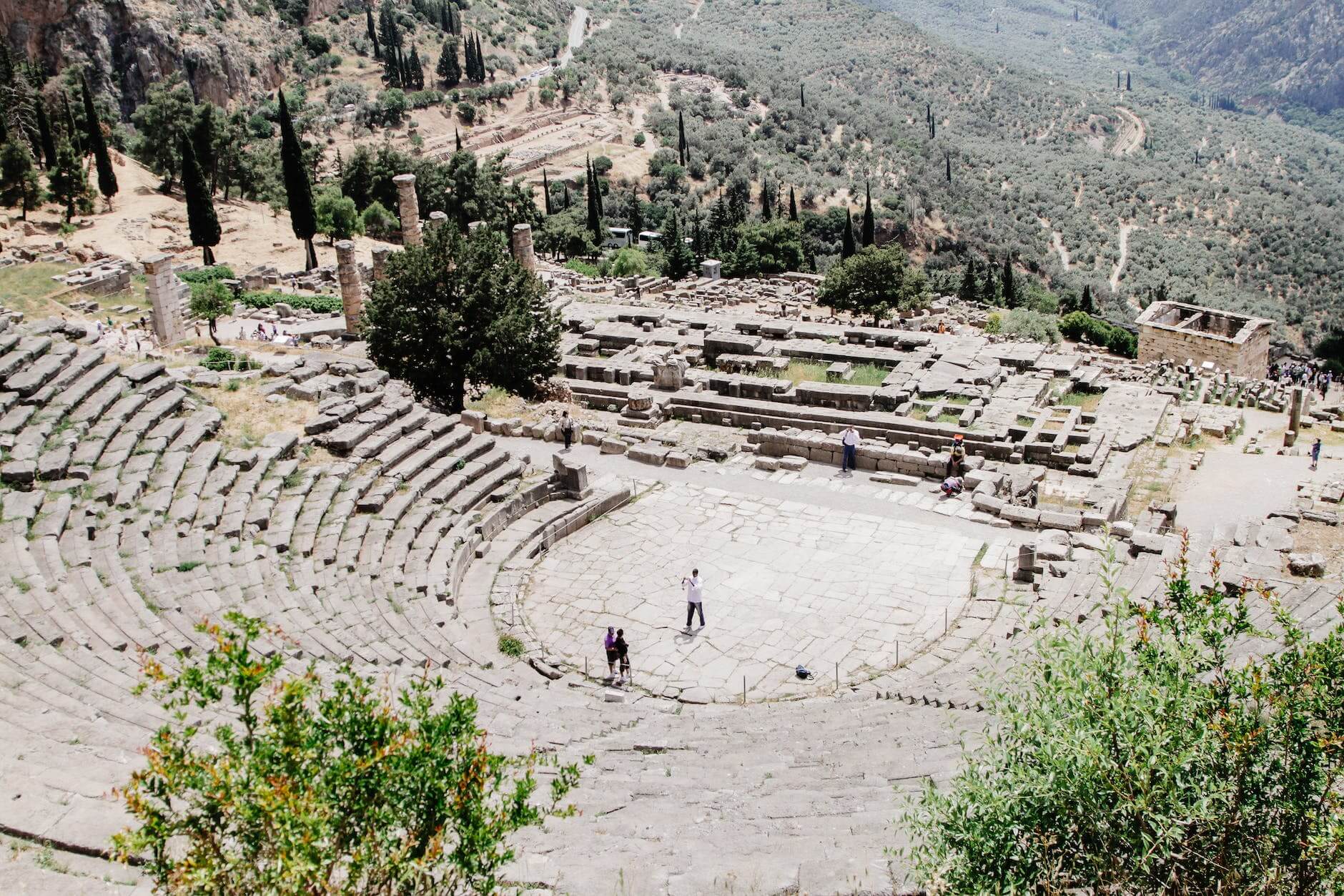 tourists at the delphi theatre