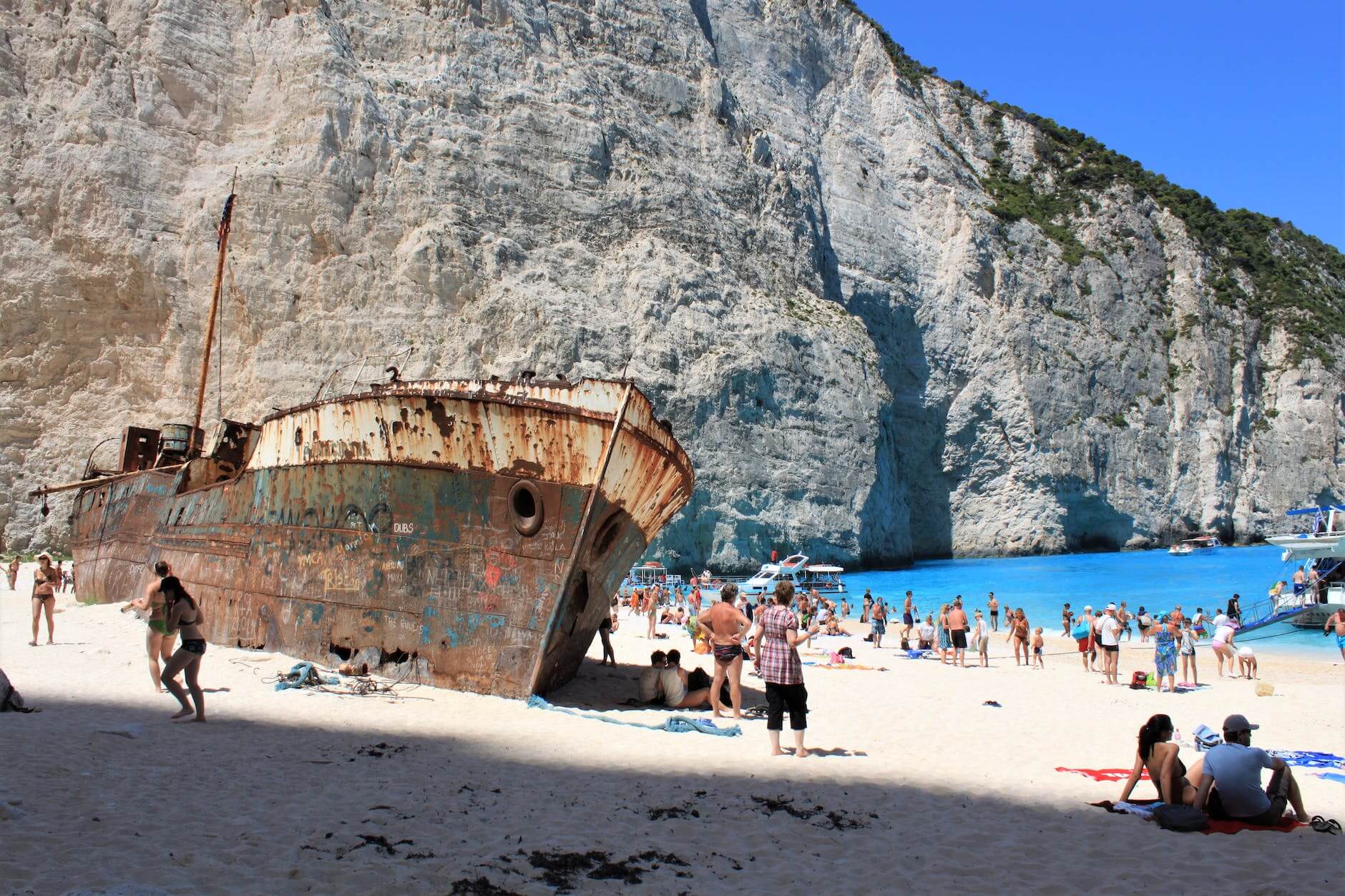 people at shipwreck beach