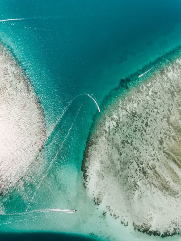 birds eye view of an island