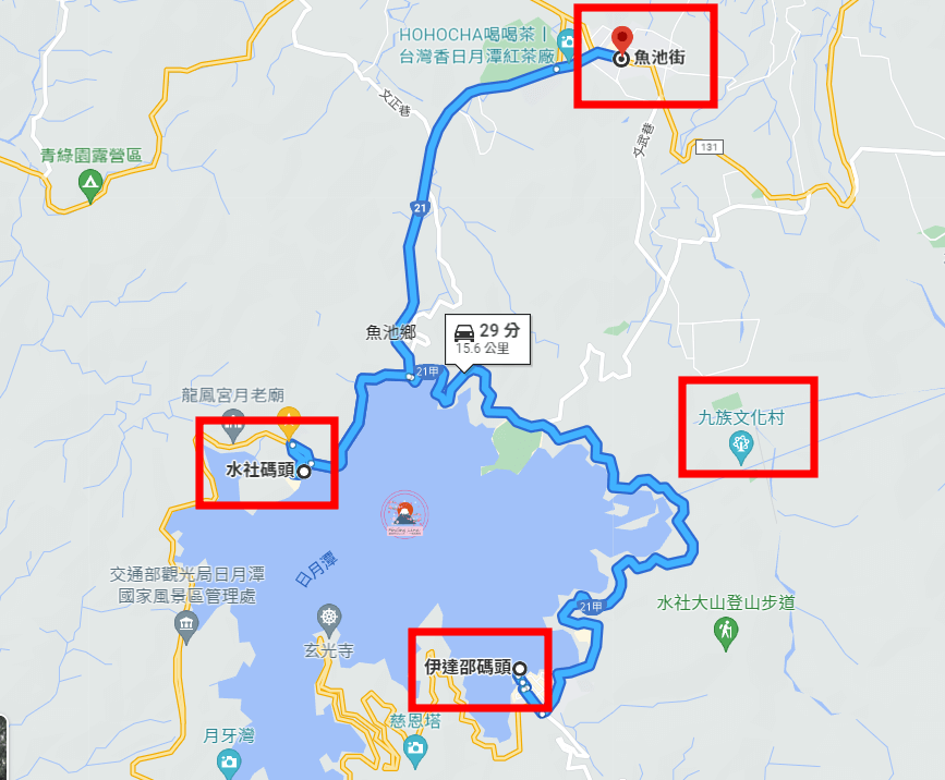 日月潭地圖